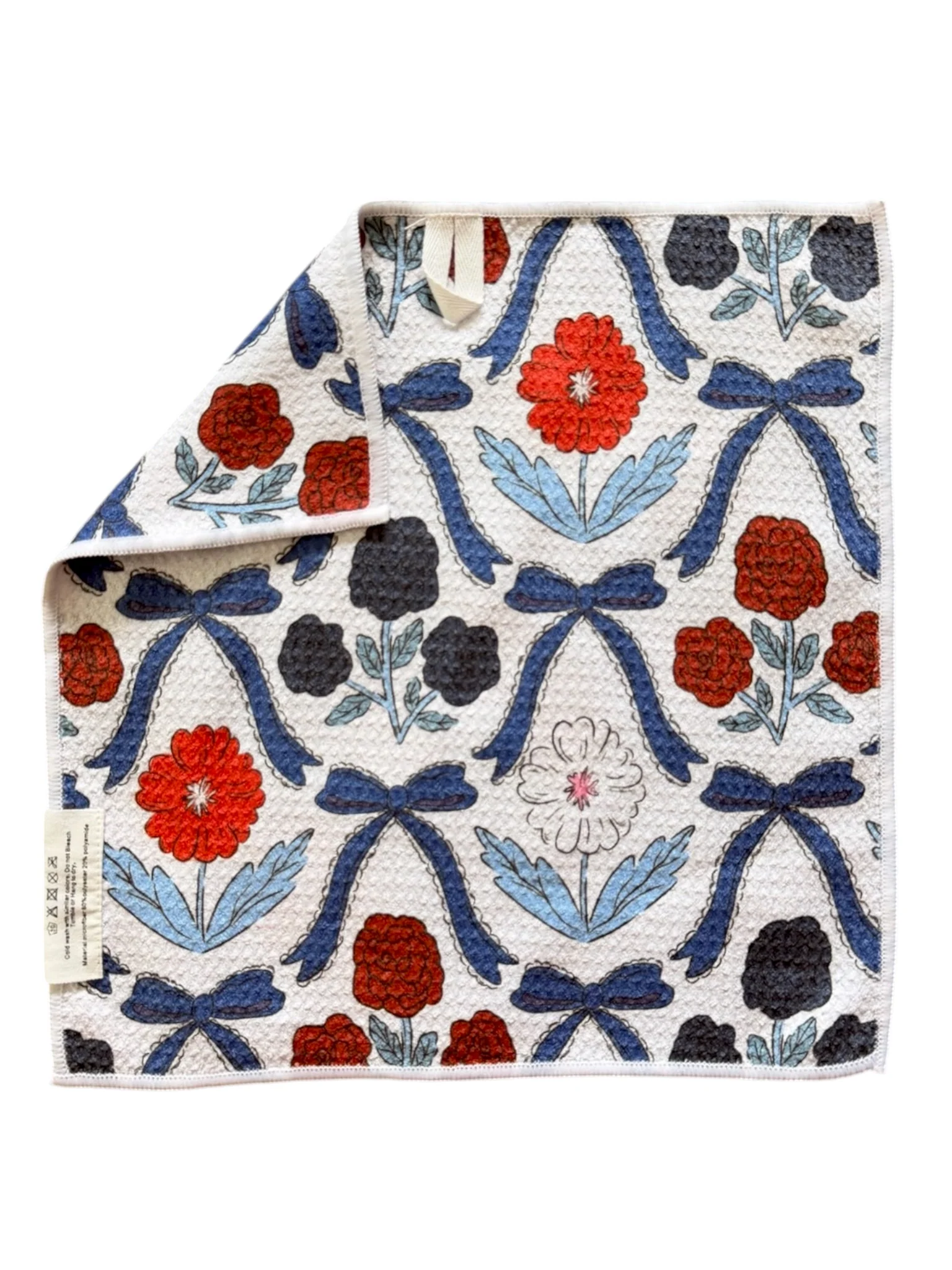 Bluebell Bows: Double-Sided Washcloth - Image 2