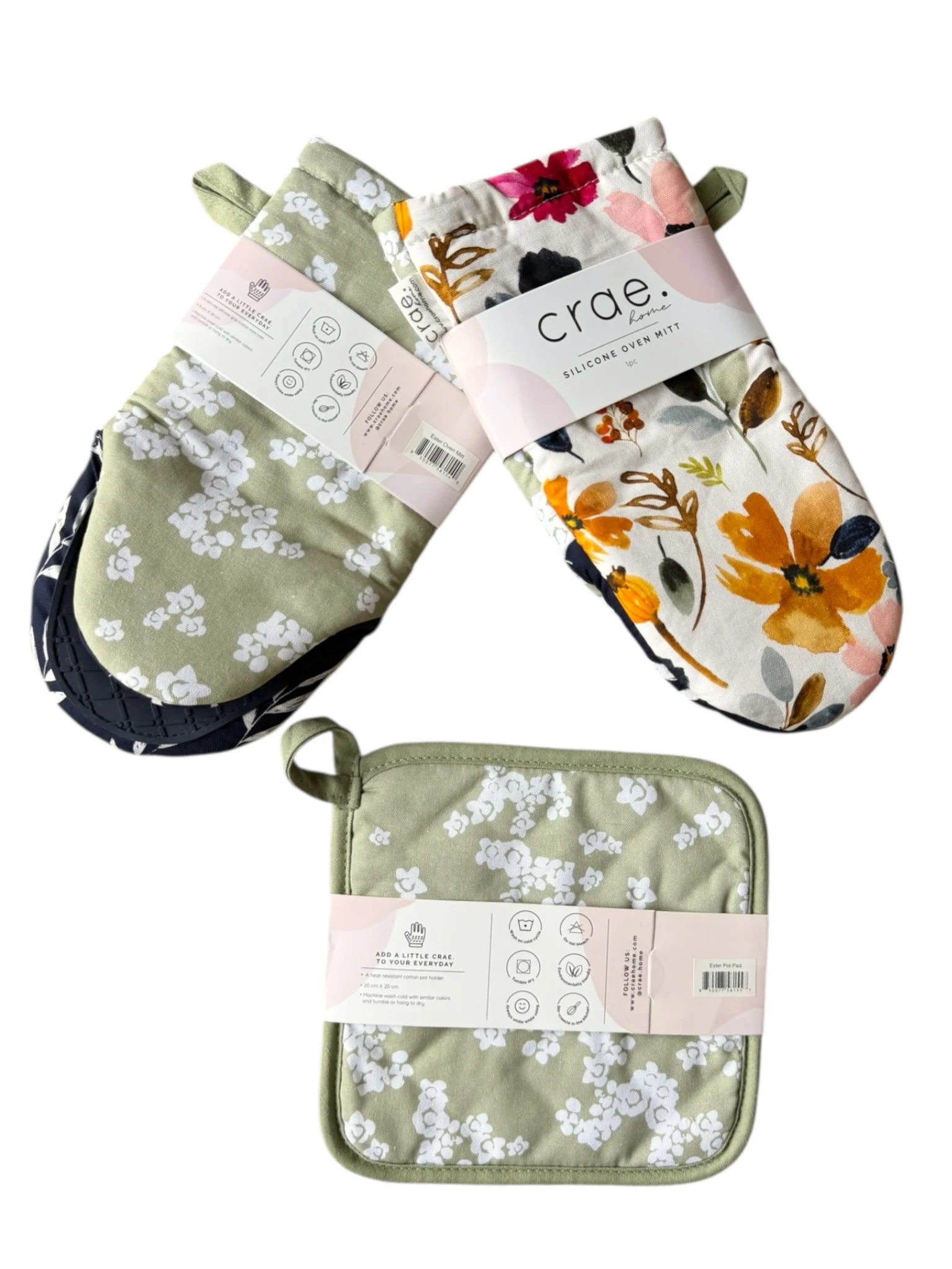 Ester: 2 Oven Mitt + 1 Pot Pad Bundle Pack - Image 2