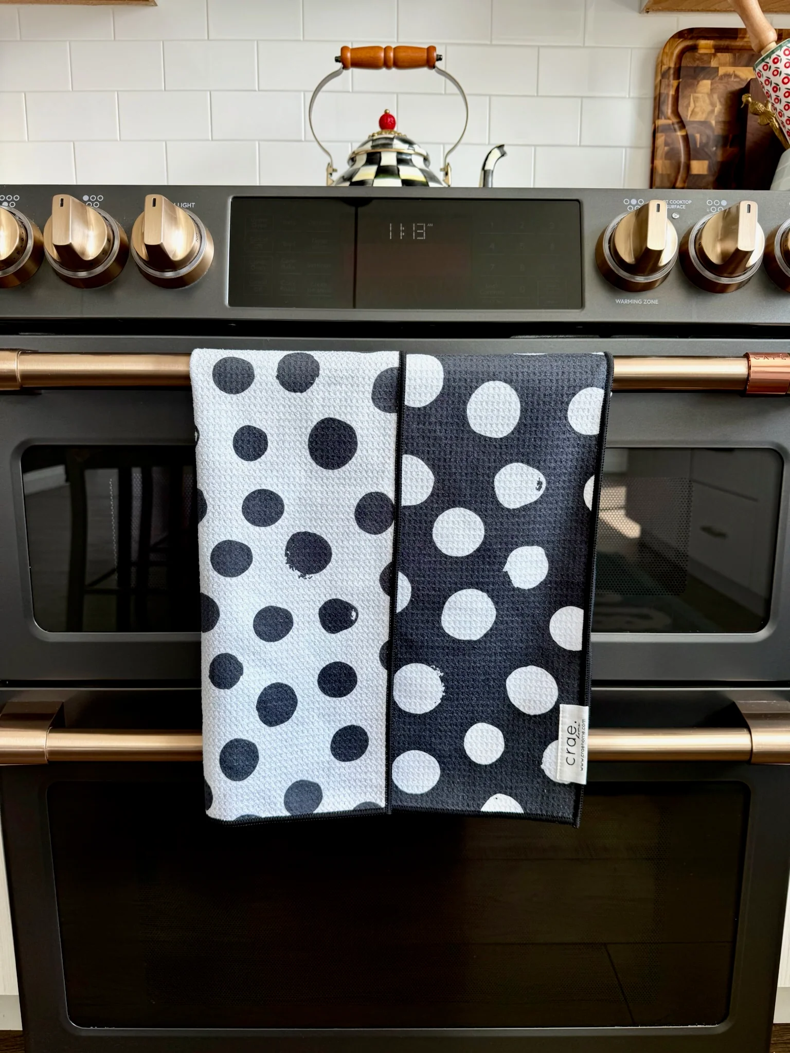 Polka Dottie Reversible Hand Towel - Image 2