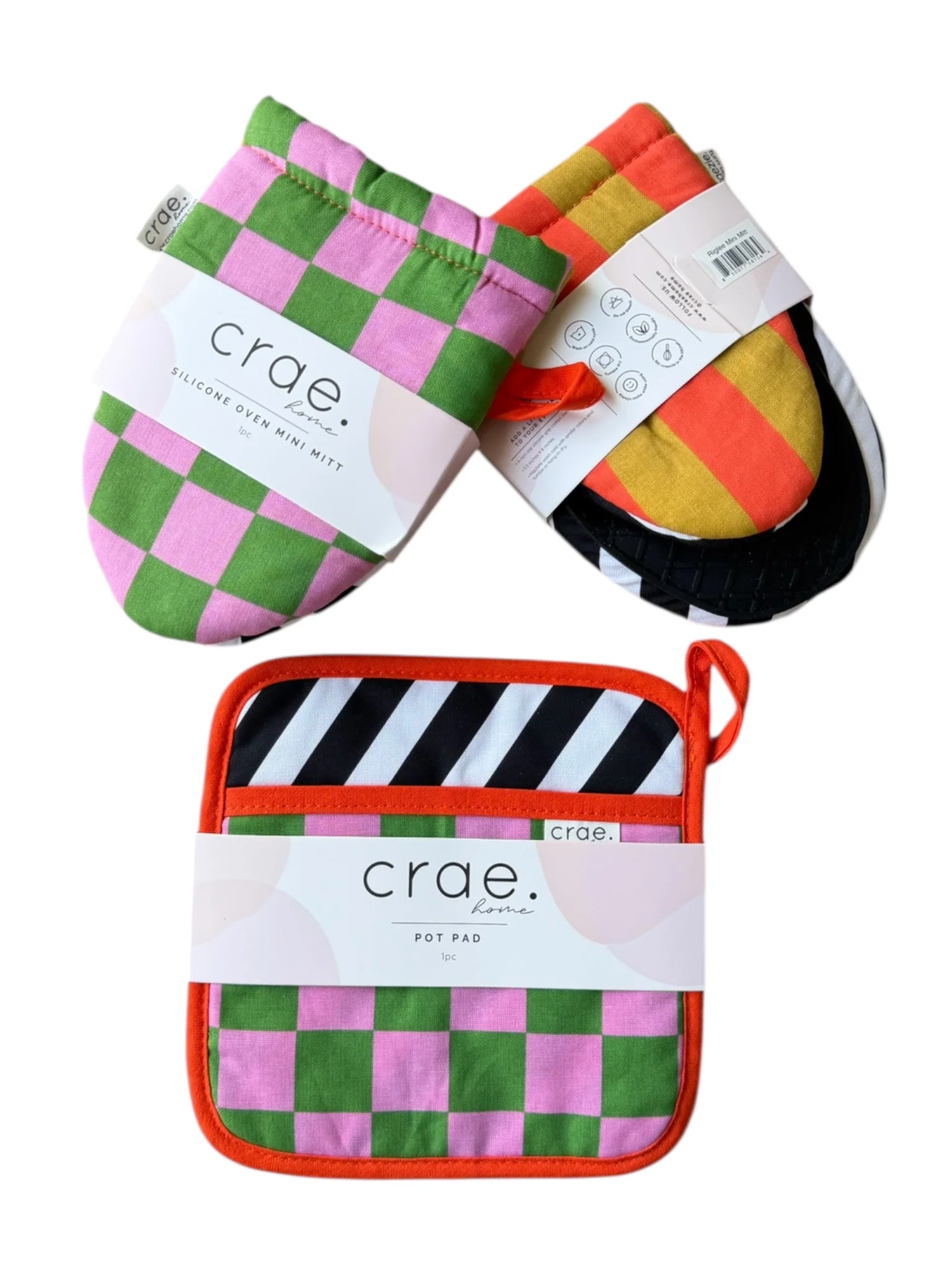 Riglee: 2 Mini Mitt + 1 Pot Pad Bundle Pack