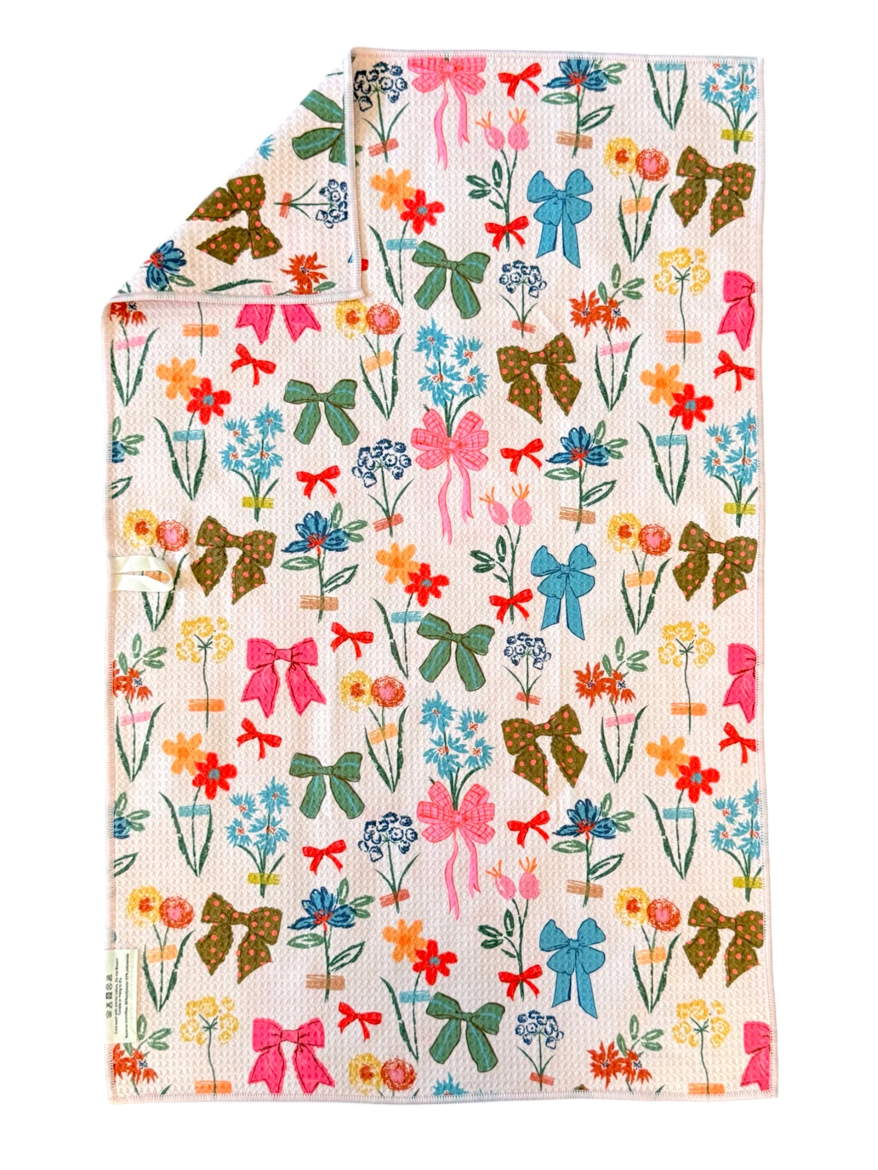 Rows Of Bows: Double-Sided Hand Towel - Image 2