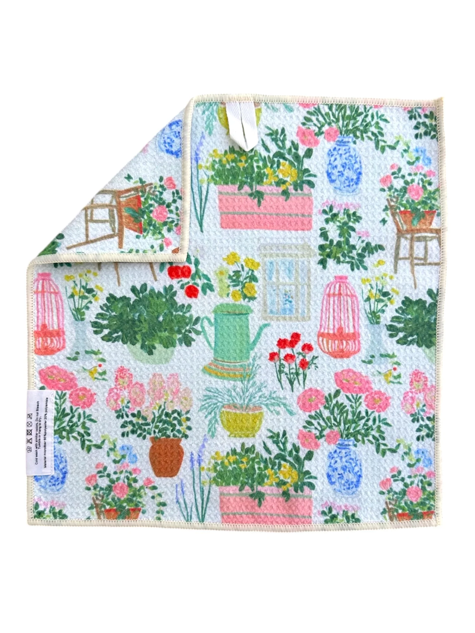 Sunday in the Garden: Double-Sided Washcloth - Image 2